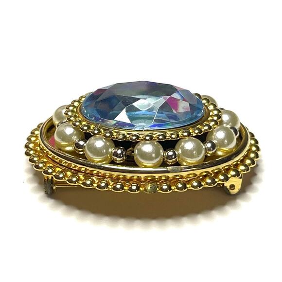 2" Blue Brooch - Picture 3 of 5